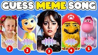 Guess Meme & Who's Singing| Gedagedigegago, Wednesday, Inside Out 2, Like Nastya