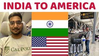 Traveling INDIA to USA first time️ | Student Travel Vlog | नमस्ते अमेरिका |  Hindi