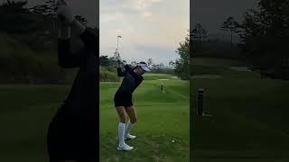 해외 어딜 가도 꿀리지않을 피지컬예쁜여자골퍼 Great swing#golf #shorts  김시연프로