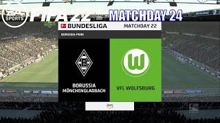 FIFA 22 - M'Gladbach vs Wolfsburg Bundesliga 2021/22 Matchday 24 | Next-Gen Gameplay