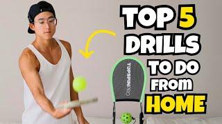 TOP 5 PADDLE DRILLS TO DO FROM HOME | ft. Topspin Pro! | Beginner to Advanced Difficulty