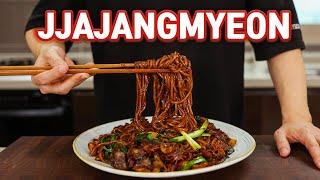 The BEST Korean Noodles, Jjajangmyeon Black Bean Noodles Recipe