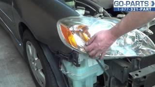 Replace 2003-2008 Toyota Corolla Headlight / Bulb, How to Change Install 2004 2005 2006 2007