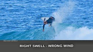 Surfing. Right Swell Direction, Wrong Wind. Snapper/Rainbow Bay Wednesday 4th December 2024