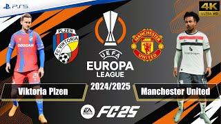 FC 25 - Viktoria Plzen vs. Manchester United | UEFA Europa League 24/25 | Full Match | PS5™[4K]