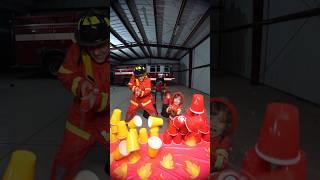 Father vs Son Fire Fighter Race!  ‍