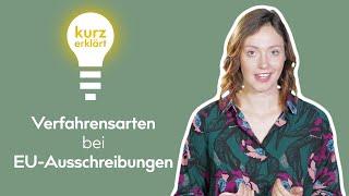 EU Verfahrensarten - Kurz erklärt #7 | B_I MEDIEN