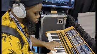 Lawrence Farmer - the Black Surfer - plays the Nonlinear Labs C15 at NAMM 2023