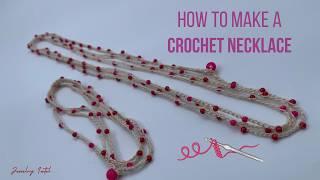 ️ How to Make A Crochet Beaded Necklace that you can wear or gift!