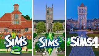  Sims 2 vs Sims 3 vs Sims 4 : University (Part 1)