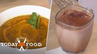 Soup and hot chocolate with a healthy twist perfect for cold weather