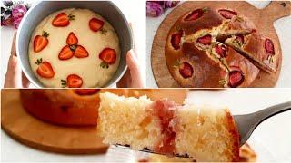 طرز تهیه کیک توت فرنگی با طعمی عالی و بافتی نرم و پنبه ای،Strawberry cake