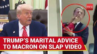 Trump’s Savage Joke On Macron Wife Slap Controversy, White House Reporters Burst Into Laughter