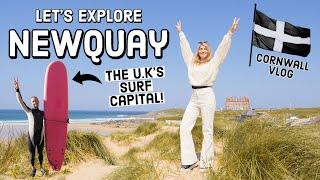 Exploring Newquay Town & Beaches! We're in Cornwall | England Travel Vlog