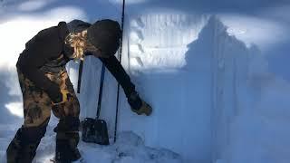 Looking at the snowpack in American Fork Canyon