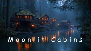 Moonlit Cabins - Deeply Beautiful Ethereal Music With Rain - Ambient Meditation Soundscape