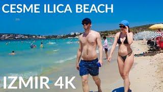 A Walk on ILICA Beach, Turkey's Thermal Beach | Izmir Çeşme 2023 (4k 60fps)