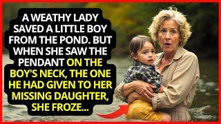 The Wealthy Lady saved a Boy from the pond. But when she saw the pendant on the boy's neck...