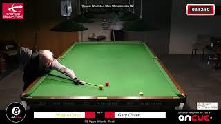 WAYNE CAREY vs. GARY OLIVER 2018 NZ Open Billiards  Final