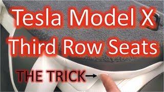 Tesla Model X - How to put the Third Row Seats Up and Down