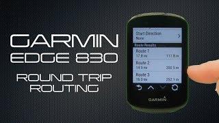 Garmin Edge 830 Round Trip Routing