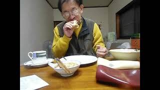 今日の朝食　ハムチーズ食パン　麻婆豆腐辛口　豚バラ大根すきやき煮　#食事asmr,#パン,#豆腐,#ハム,#豚肉