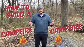 How to build a Campfire.  Teepee and Log Cabin Fire with Counselor Gus!