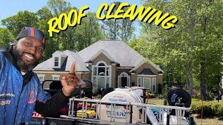 Roof Cleaning-How to clean a roof with AR-45 (Gas Powered) Soft Wash System.