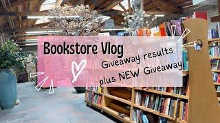 Checking out a new bookstore!  (Also, Giveaway results and NEW Giveaway!)