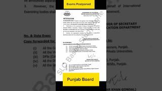 BREAKING: 9-10 May Board Exams 2025 Postponed | Punjab Govt Official Notification #punjabboard