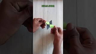 NINJA STAR ORIGAMI TUTORIAL HOW TO MAKE NINJA STAR CRAFT| STEP BY STEP FOLDING| WEAPON| ART