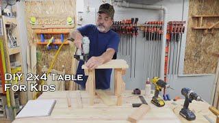 DIY Woodworking Project: Make A 2x4 Kids Outdoor Table