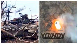 Russian AI powered Lancet UAV devastates an Ukrainian tank in a FIERY blow