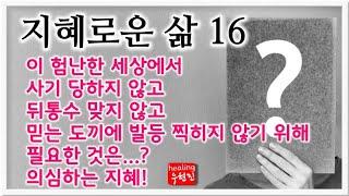 [지혜로운 삶 #16] - 의심은 나쁜 것이 아니라 필요한 것이다