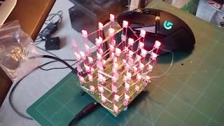 4x4x4 LED Cube Electronics Kit