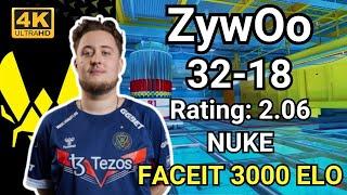 ZywOo (32-18) Rating:2.06 (NUKE) | Sep 6, 2024 #cs2 #pov