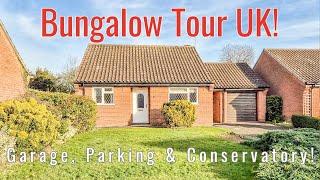 BUNGALOW TOUR UK  Garage & Conservatory!  For Sale £210,000 Swaffham, Norfolk, Longsons Agents.