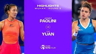 Yuan Yue vs. Jasmine Paolini | 2024 Wuhan Round 2 | WTA Match Highlights