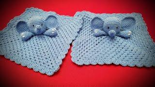 Super Easy Crochet Elephant Baby Security Blanket Crochet Along Tutorial Part 1/2