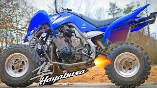 1300cc Hayabusa in my raptor 700r quad part 1