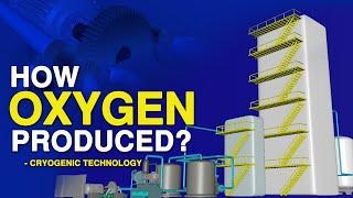 How Oxygen is produced using Cryogenic technology & fractional distillation - Explained 3D animation