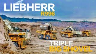 PERTAMA KALI DI DUNIA TRIPLE BENCH LIEBHERR R996 #viralvideo