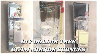 DIY GLAM MIRROR SCONCE IDEAS | DOLLAR TREE DIY