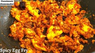 Egg Garlic Roast - Egg Vellulli Karam - KodiGuddu Vellulli Karam-Spicy Egg Bhurji-Quick Egg Recipes