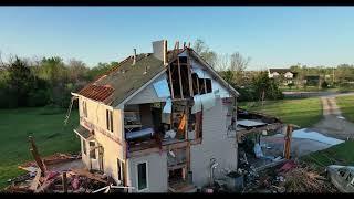 Andover, Ks Drone video shows extensive damage from tornado 4-30-2022