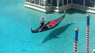 Las Vegas Strip Gondola ride  - venetian gondola outside