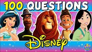 DISNEY TRIVIA QUIZ!| 100 DISNEY QUESTIONS! | MOVIE QUIZ/CHALLENGE/TRIVIA