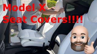 Seat Covers for your 6 seat Tesla Model X by TAPTES.  Installation and Review!