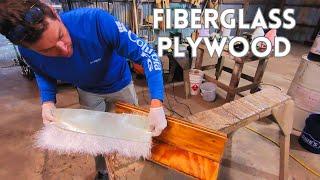 How to FIBERGLASS over PLYWOOD!  Do it the RIGHT WAY the FIRST time! Step by Step DIY fiberglassing