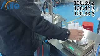 (Filling accuracy test)AILE Semi Automatic Bag On Valve Spray BOV Aerosol Filling Machine